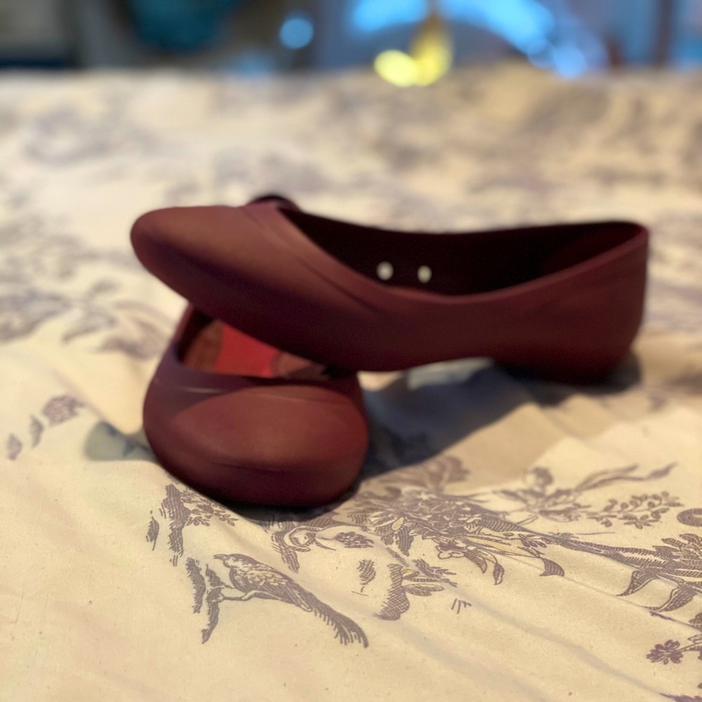 Flat slip on crocs